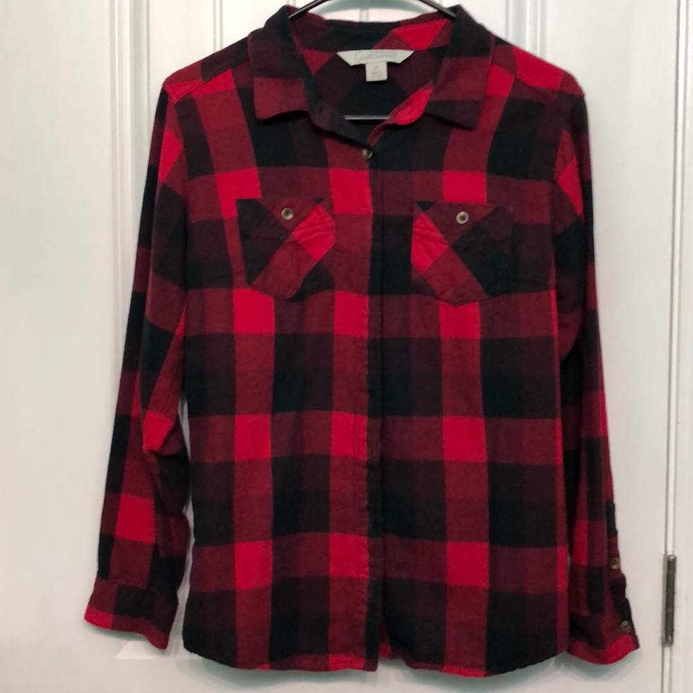 Red and black plaid long sleeve